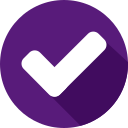 Purple checked icon